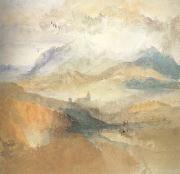 Joseph Mallord William Turner View of an Alpine Valley probably the Val d'Aosta (mk10) Spain oil painting artist